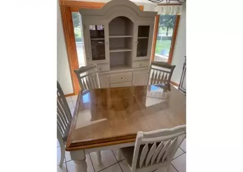 Dining table and matching hutch